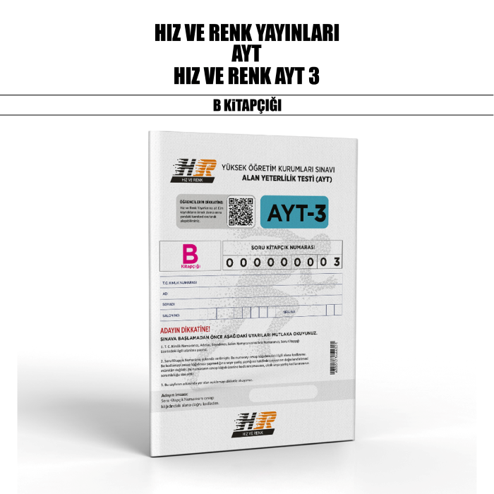 HIZ RENK YAYIN YKS AYT SNV 3-B - 25-26